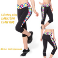 Dri Fit gedruckt Capris für Frauen, Großhandel Fitness Bekleidung, Workout Bekleidung